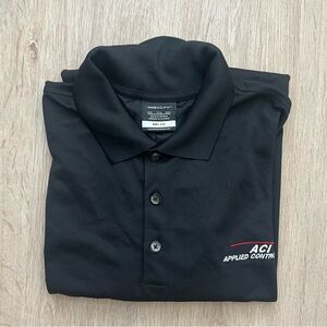 Nike Golf Dri Fit Polo Shirt Black Men 2XL Embroidered Logo Performance Golf NWT